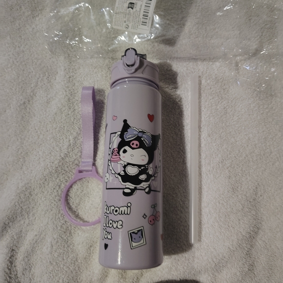 Sanrio Kuromi Water Bottle - Purple and Black - Picture 2 of 6